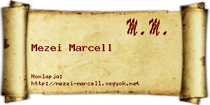 Mezei Marcell névjegykártya